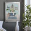 «Blue Bath I», peinture sur toile encadrée-2142061314-2142061312