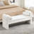 Velvet End Table, 60.5-inch Storage Stool, Storage-enabled Long Bench Armchair, Sofa Chair with Rolled Armrests and Button-filled Cushions, Suitable for Seating in Living Room and Entrance Area-572061855