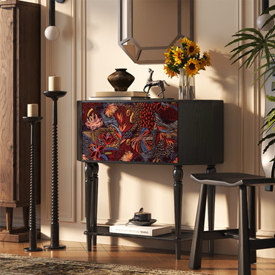 Retro Multifunctional Art Console Table
