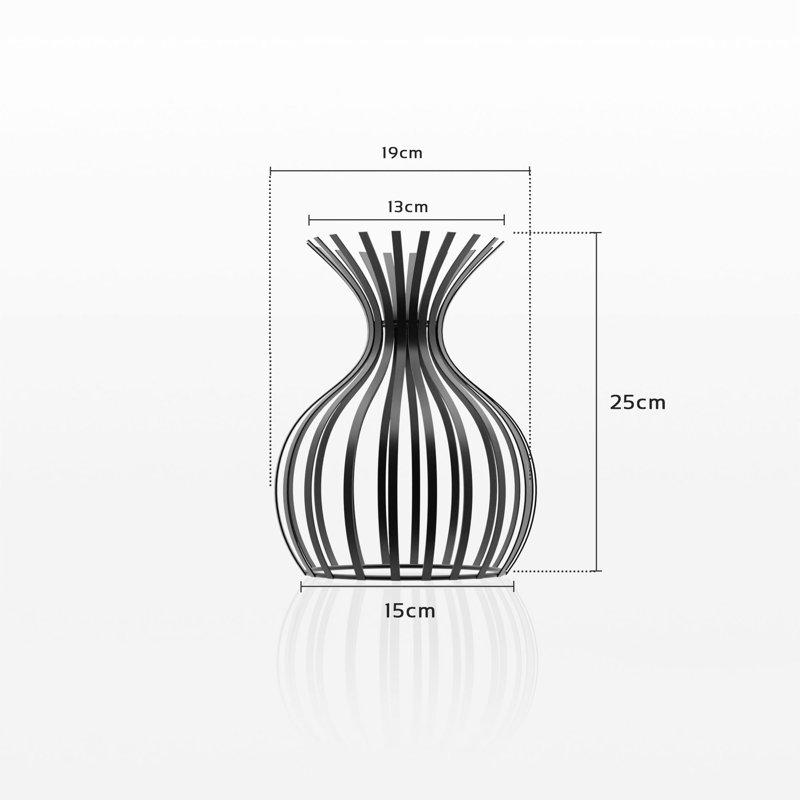 Averyana 25cm H Metal Oval Lamp Shade ( Uno ) in Black