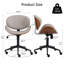 Chaise de bureau rembourrée à hauteur réglable-447121391