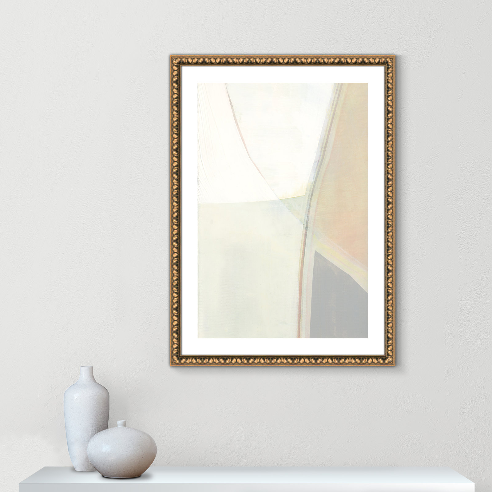 In Neutral II - Painting Print, Gold Bead Framed Paper, 35.5" H x 25.5" W x 1.13" D