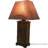 Hetrick 24" Natural Slate Outdoor Table Lamp with Grey Shade