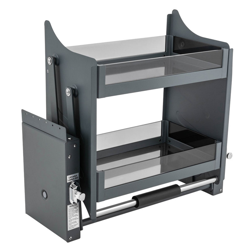 2-Tier Pull Down Shelf Upper Kitchen Wall Cabinet Storage Organizer