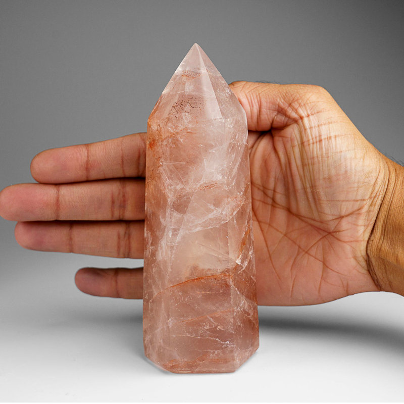 Genuine Polished Strawberry Quartz Point (1.2 Lbs)