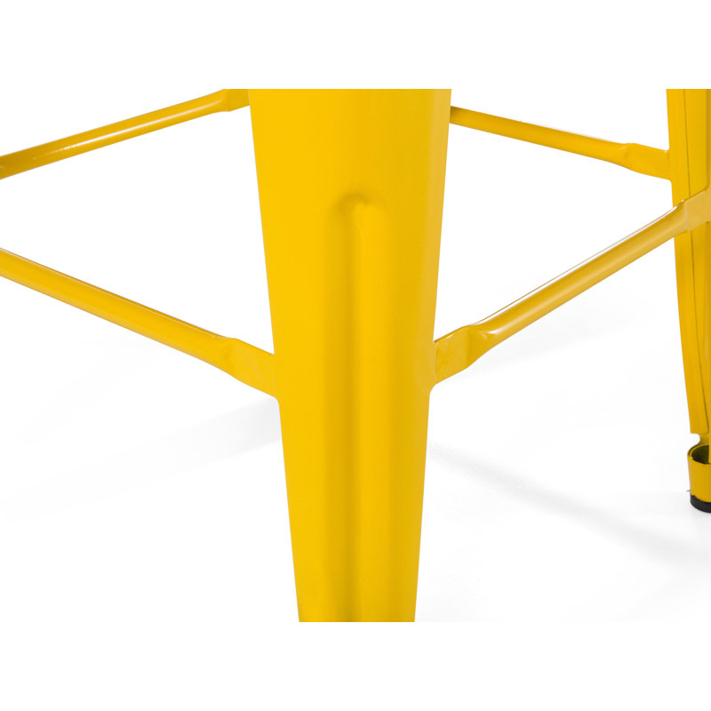 Redcar Counter Stool with Metal Frame, Yellow, 46cm H x 32cm W x 32cm D