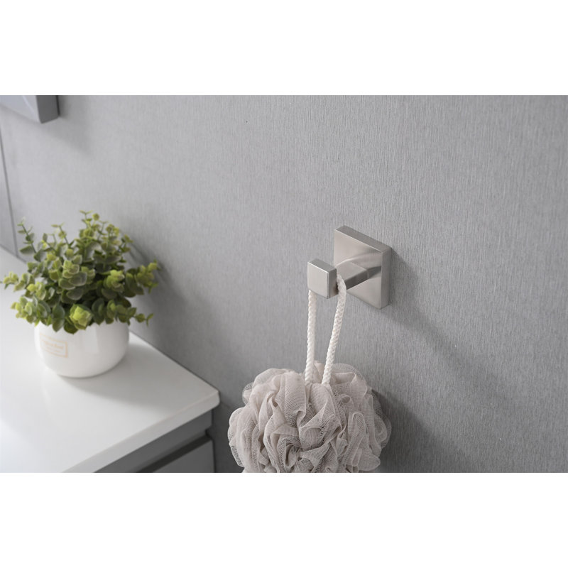 8 Pack Wall-Mounted Stainless Steel Bathroom Towel Hooks/Coat Hooks For Bathroom, Bedroom, Kitchen, Brushed Nickel