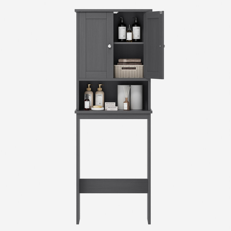 Behren 65.4"H Freestanding Over The Toilet Storage , Gray