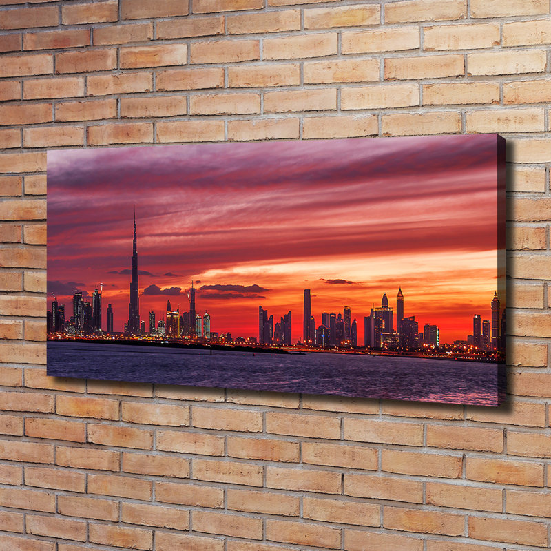 Sunset Dubai - Wrapped Canvas Print