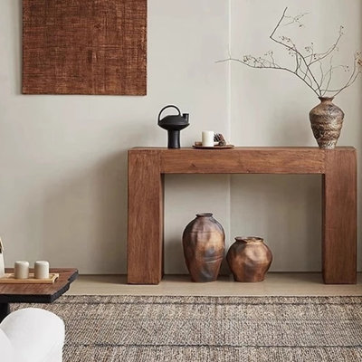 Console moderne et simple en bois massif