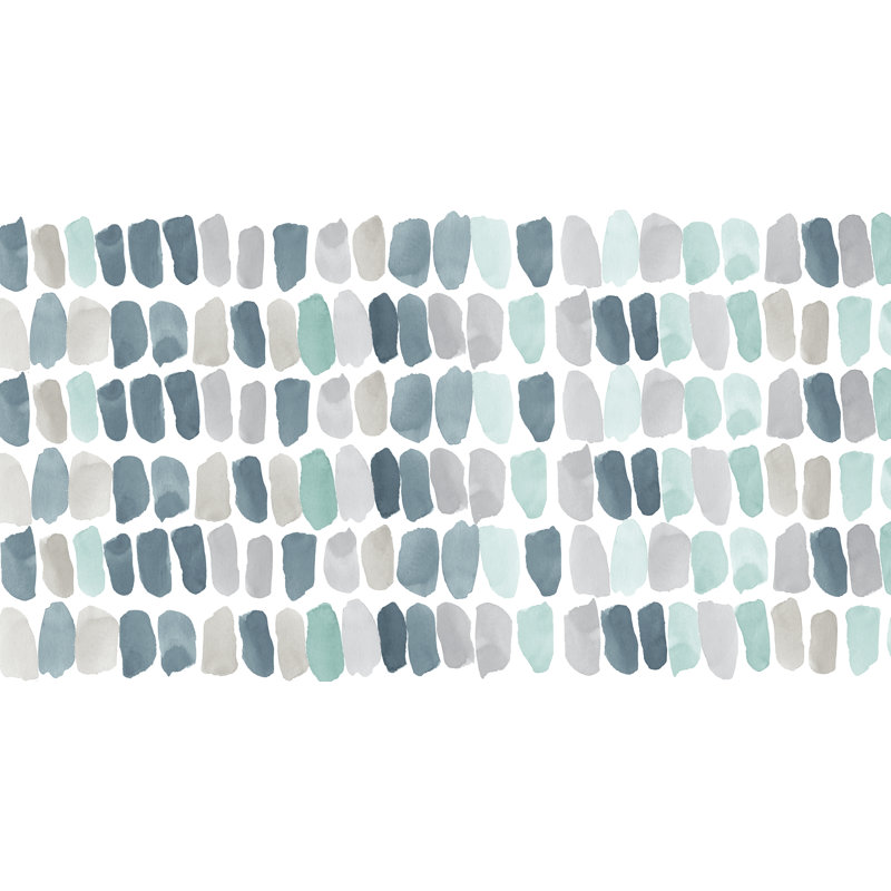 Abstract Non-Wall Damaging Wall Decal, Blue
