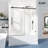 50-55" W X 60" H Frameless Single Sliding Shower Tub Door with 3/8" (10mm) Clear Tempered Glass, Shatter-Resistant Film & Installation Hole Locator - Square Top Rail-114773369