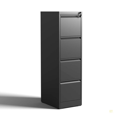 4 Drawer Metal Vertical File Cabinet With Lock Office Home Steel Vertical File Cabinet For A4 Legal/Letter Size