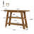 Solid Wood Console Table, 47.24" Long Farmhouse Entryway Table With 3-tier Shelves-702159143