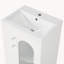 Meuble-lavabo autoportant de 20 po avec comptoir d'évier, armoire en bois massif et panneau de fibres à densité moyenne avec tablette réglable à deux niveaux, blanc