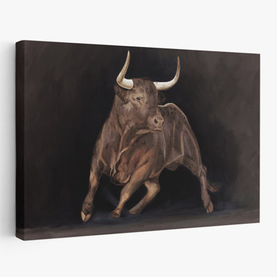 Contemporary Bull On Black