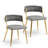 Christal 2 Piece Tufted Velvet Curved Weaved Back with Metal Legs Side Dining Chair Set-1350105846
