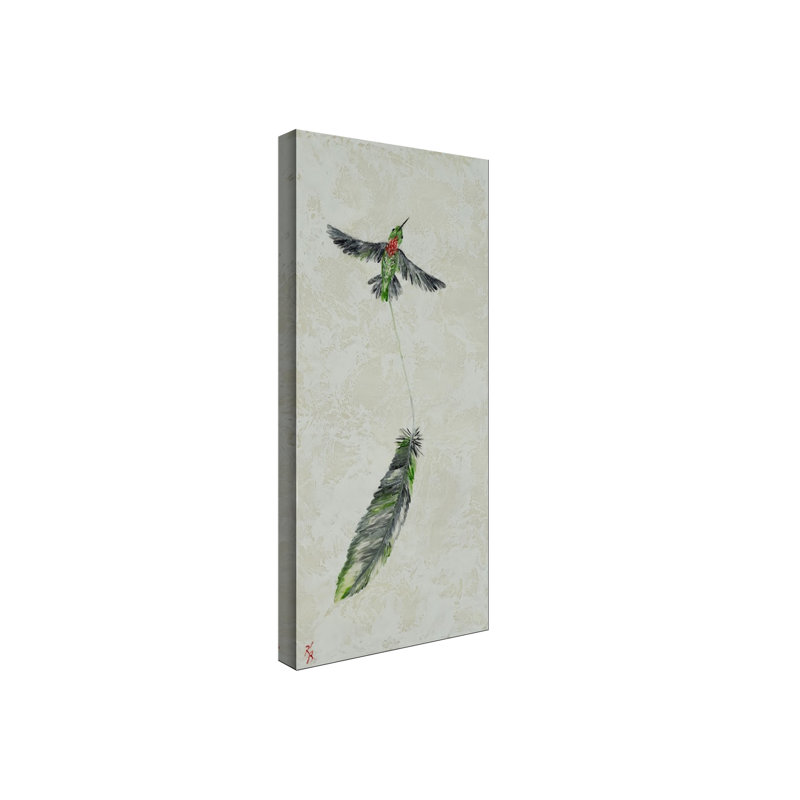 Art mural sur toile "Vivid Flutter" par Karen Biery, Toile tendue, H 48 po x l 24 po, Does Not Apply