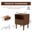 17.7'' W Solid Wood Nightstand-852923759