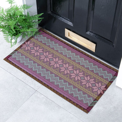 Non-Slip Chevron Christmas Doormat