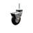 3 Inch Chrome Hooded Neoprene Rubber 8mm Threaded Stem Caster with Brake SCC