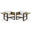 Ensemble de conversation d'extérieur en aluminium 4 pièces, ensemble de conversation pour 5 personnes avec canapé 3 places, 2 fauteuils et table basse-129990986