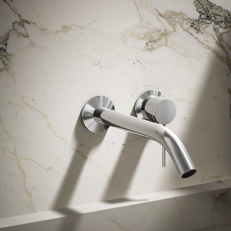 Components Wall-Mount Bathroom Sink Faucet Handle, Polished Chrome