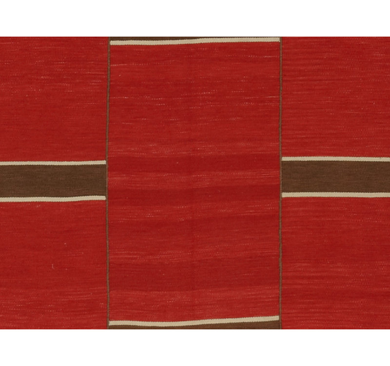 Geometric Area Rug in Red