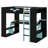 Contemporary Wood Loft Bed with USB/Type-C Ports, Power Outlet & RGB Lights-367035755