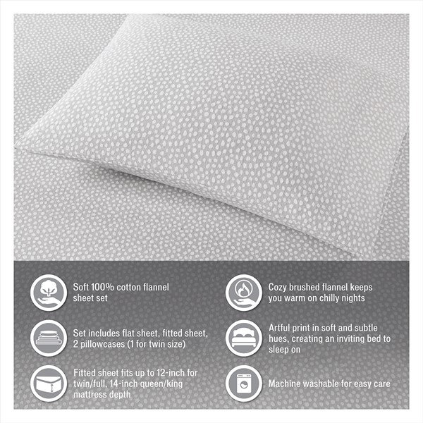King Multi Forest Animals Cotton Flannel Sheet Set