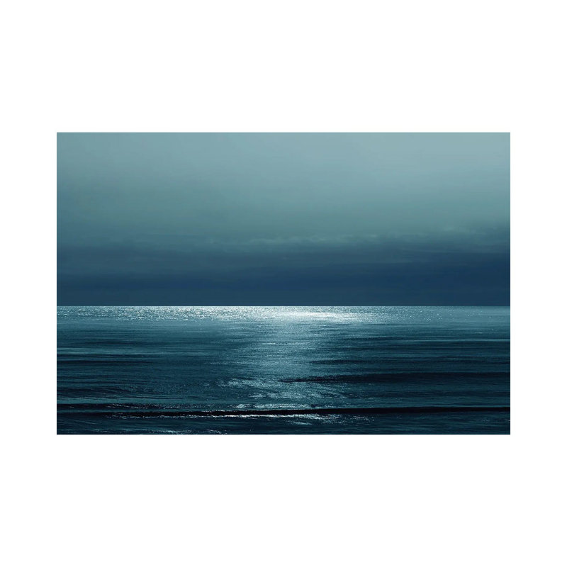Moonlit Ocean Teal I by Maggie Olsen - Gallery-Wrapped Canvas Giclée on Canvas, 20.32 cm H x 30.48 cm W, Wrapped Canvas