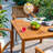Youra 4-Person Solid Wood Outdoor Dining Set with Cushions