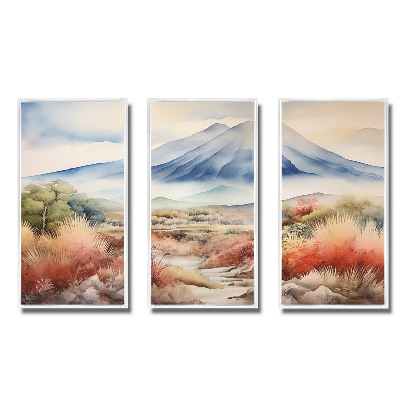 Art mural majestueux, Indonésie, Cadre flottant blanc, H 28 po x l 36 po x P 1 po