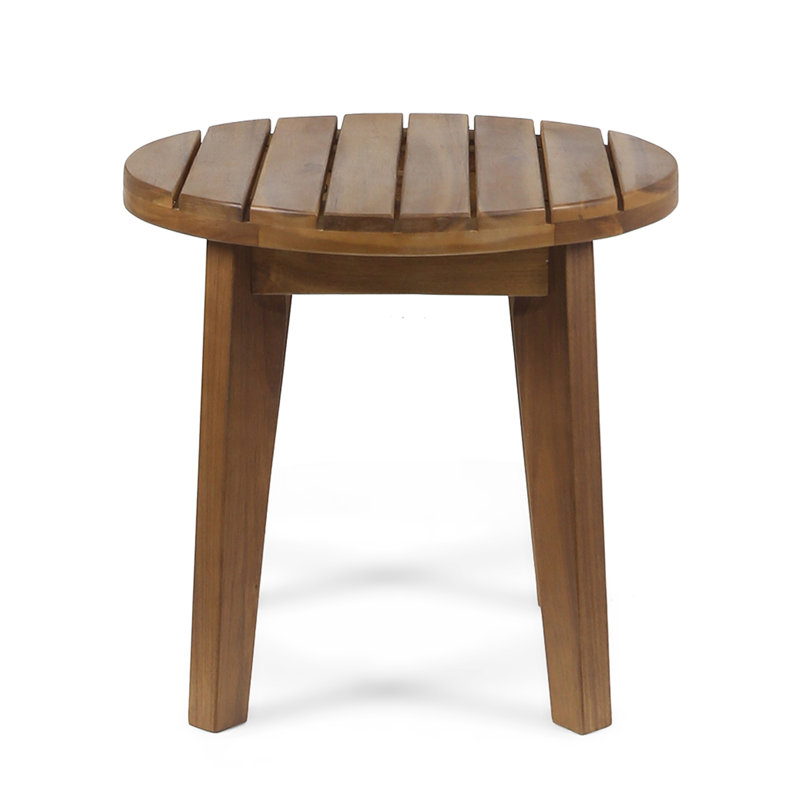 Outdoor Acacia Wood Side Table, Teak