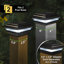 Imperial Solar Powered Integrated LED Aluminium 4 in. x 4 in. Fence Post Cap Light with Base Adapter Included-9809739-78608414