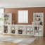 Garde-manger 71 po avec bibliothèques, meuble télé de ferme de 118,11 po de large pour téléviseur de 75 po ou moins-410301959