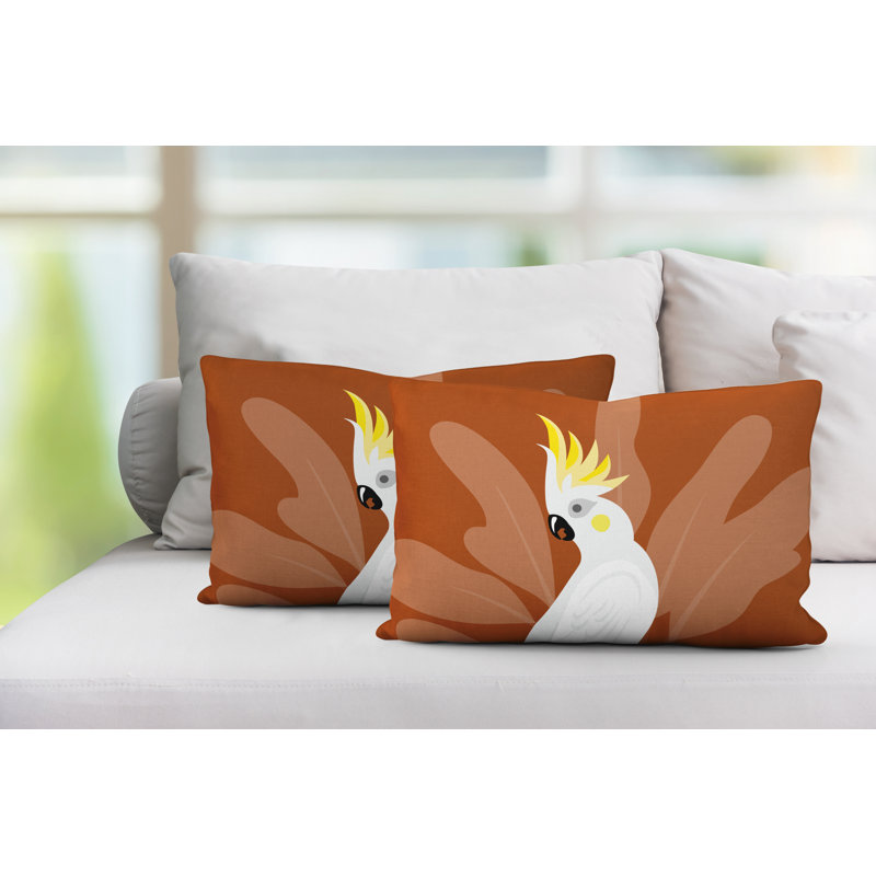 Coussin Bird, Orange brûlé