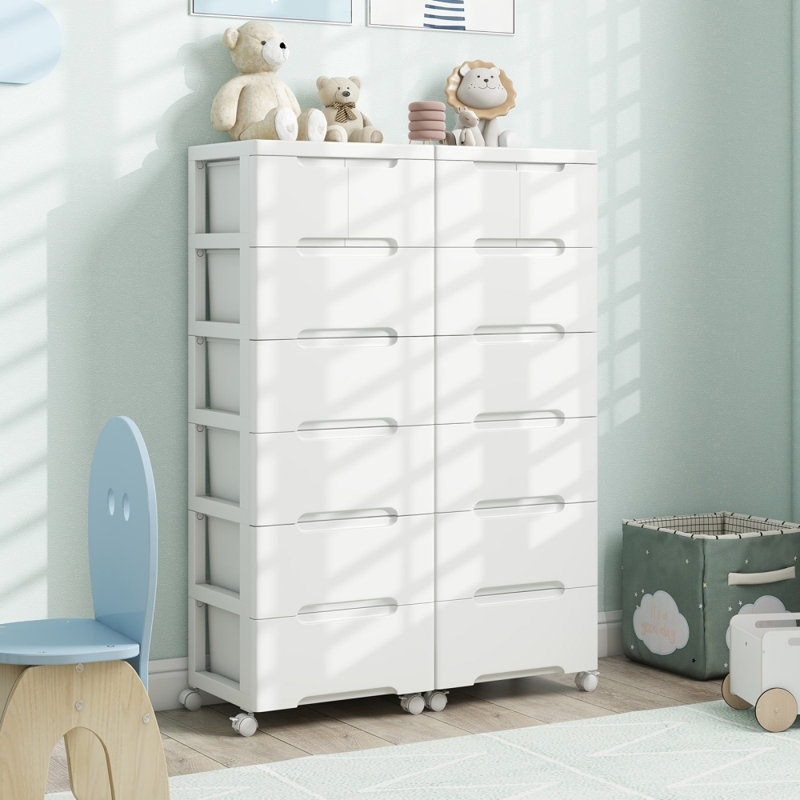 Armoire de rangement à roulettes avec roulettes universelles et tiroirs de 5/6/7