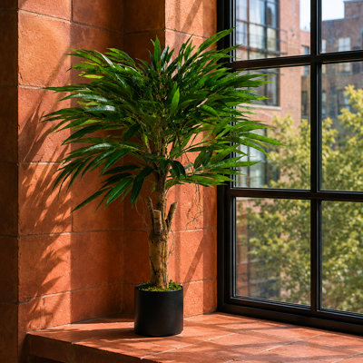 100 cm H Faux Palm and Foliage Tree Plant
