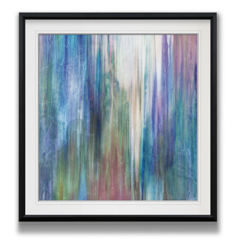 " Mistify II ", 28" H x 28" W x 1.5" D, Black Framed