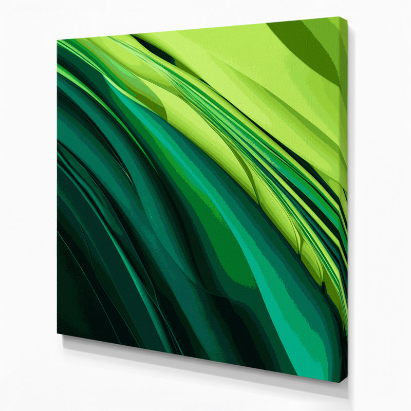 Art mural sur toile dégradé abstrait 19 vert, H 8 po x l 8 po