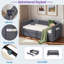 Lit de jour rembourré avec couchette, port USB et poches latérales-888516245