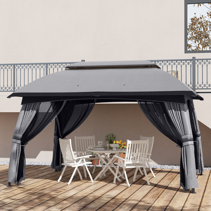 10' x 13' Patio Gazebo, Gray
