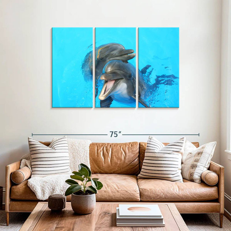 Happy Dolphins, 36" H x 57" W