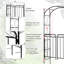 Arche de jardin 84 po avec barrière verrouillable - treillis en métal pour mariage et jardin, élément noir pour rehausser votre apparence