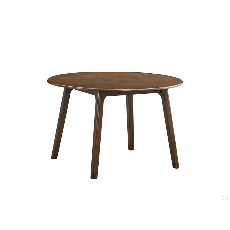 Table de salle à manger ronde à finition noyer
