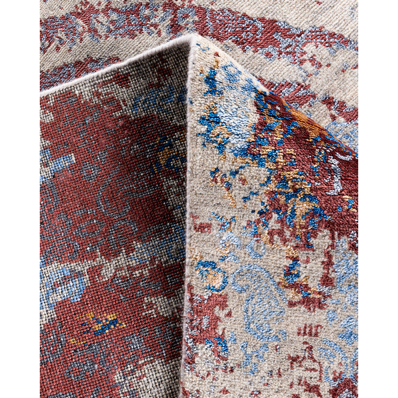 Overdyed One-of-a-Kind 9' 3" X 12' 2" Hand Knotted Area Rug