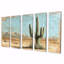 Cactus dans le désert I - Art mural floral cactus - Art mural traditionnel pour le salon-264374470-264374467