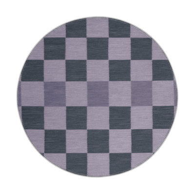 Tapis d'intérieur et d'extérieur à carreaux gris
