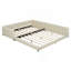 Grand lit plateforme tapissier avec lit de jour simple TG Amaliah-551067071